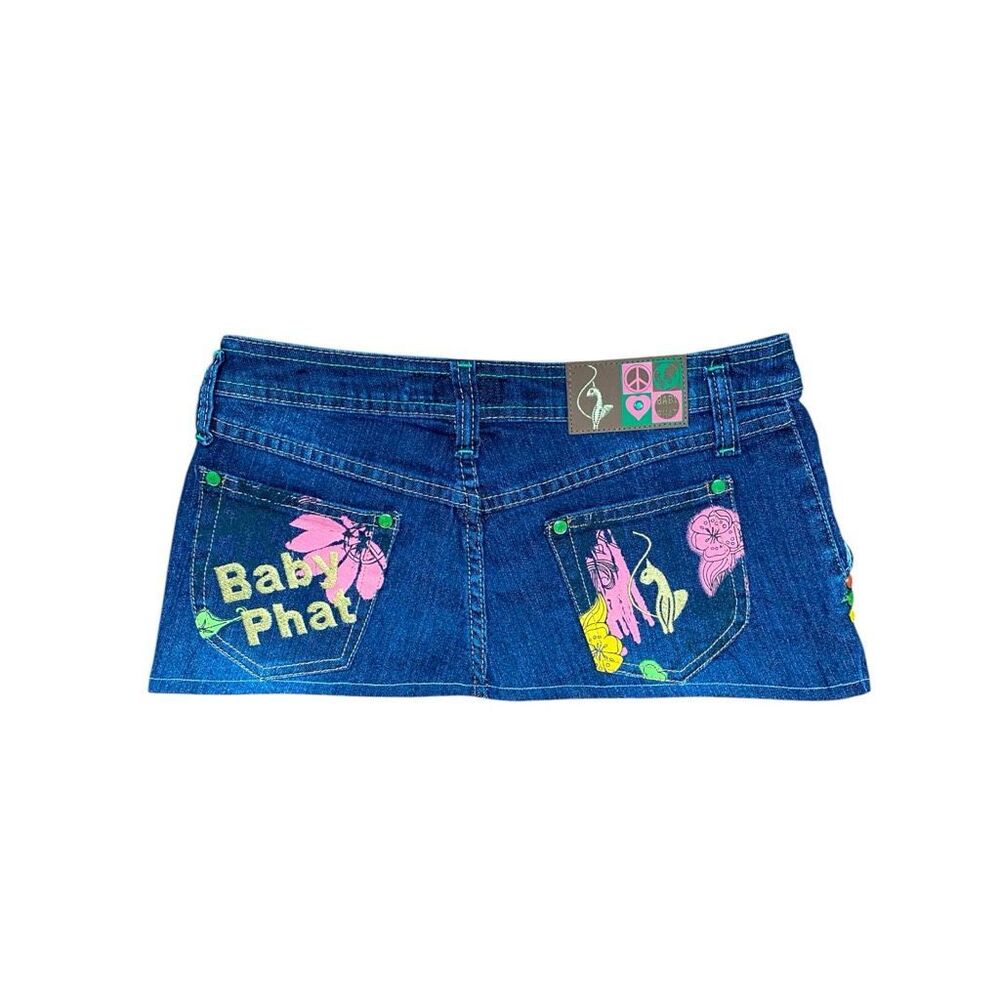 y2k vintage baby phat micro mini skirt